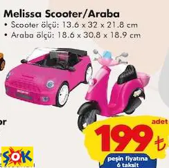 MELİSSA SCOOTER/ARABA OYUNCAK